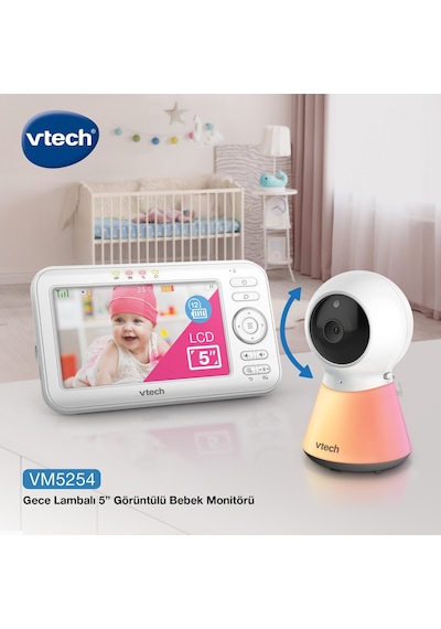 Vtech Uyarlanabilir Gece Lambalı 5 Görüntülü Bebek Monitörü - Vm5254