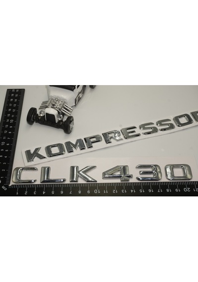Benz CLK 430 Kompressor Bagaj Krom Metal 3M 3D Yazı Logo