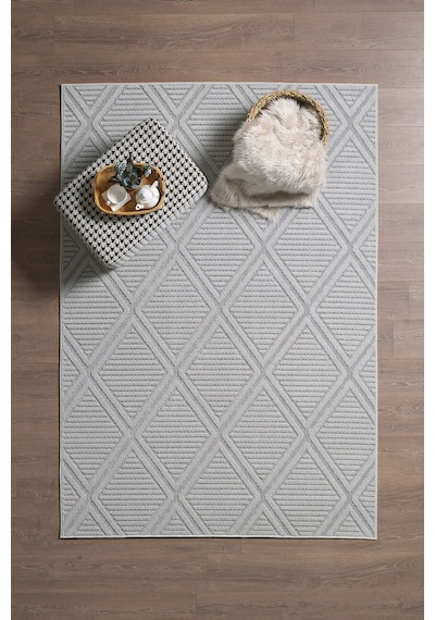 Mariesse Home Soho İskandinav Dokuma Bukleli Gri Modern Salon Halısı Mutfak Halısı Koridor Halısı Yolluk