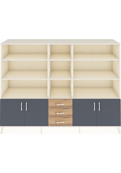Hyperion Dolap 11 Raflı 3 Çekmeceli 4 Kapaklı 220x44x163 Aytaşı-a Aytaşı-antrasit/çam Hyperion Dolap 11 Raflı 3 Çekmeceli 4 Kapaklı 220x44x163 Aytaşı-a Aytaşı-antrasit/çam