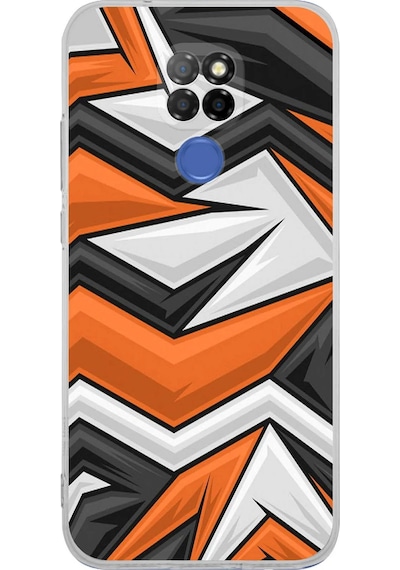 General Mobile Gm 20 Uyumlu Kamera Korumalı Grafiti Tasarımlı Şeffaf Kılıf Şeffaf