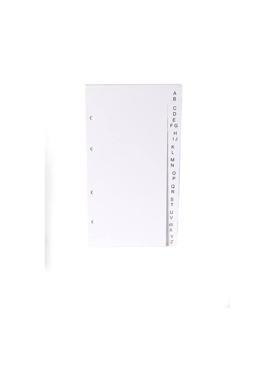 2k Ayraç A-z Alfabetik Dar Karton 4906 Beyaz 13x24 Cm