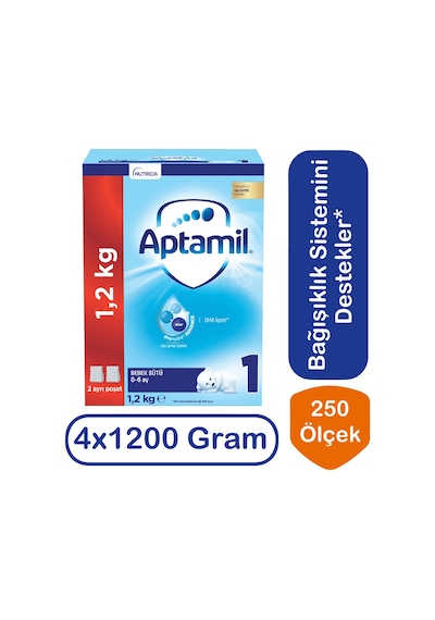 Aptamil 1 Bebek Devam Sütü 1200 G 4 Adet