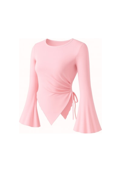 Meren Like Your Style Pembe Yuvarlak Yaka Drape Detaylı İspanyol Kol Tesettür Uyumlu Üst Bluz Pembe Meren Like Your Style Pembe Yuvarlak Yaka Drape Detaylı İspanyol Kol Tesettür Uyumlu Üst Bluz Pembe
