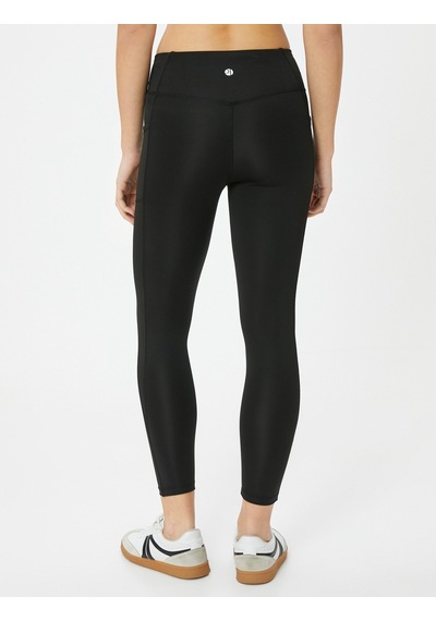 Koton Spor Tayt Cep Detaylı Yüksek Bel Slim Fit Siyah 4sak40178nk