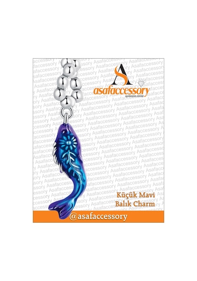 Mavi Mor Balık Charm /koi Balığı Asafaccessory