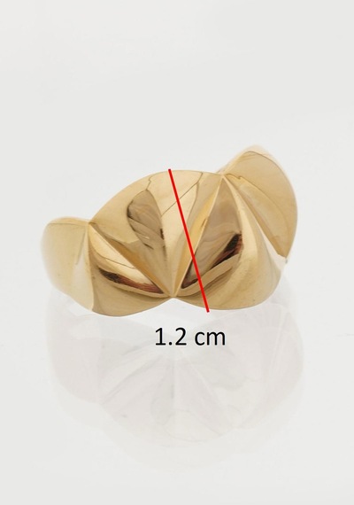 Geometrik Tasarım Altın Yüzük / 22 Ayar Sarı Altın