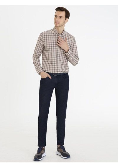 Cacharel Bej Slim Fit Uzun Kollu Gömlek 15469610