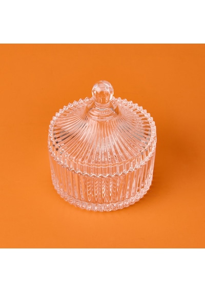 Aroww Kristal Cam Şekerlik - Şeffaf - 7 Cm Çok Renkli
