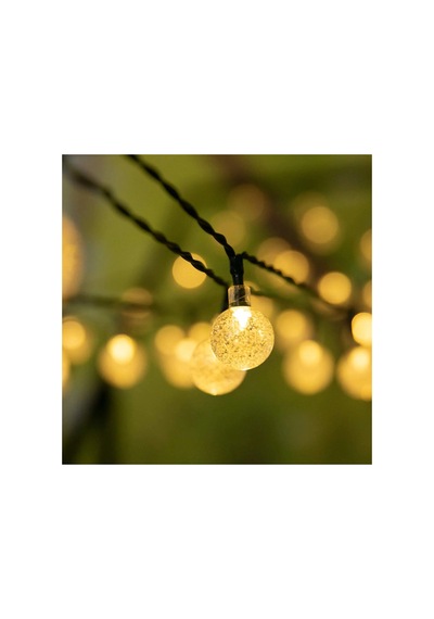 Solar Led Işık Boncuk Led Güneş Enerjili Bahçe Aydınlatma 8 Animasyonlu Günışığı Solar Güneş Enerjili Balkon Ağaç Teras Aydınlatma Dekor Sarı Işık Zinciri Dış Mekan Dekor Süs Lambası