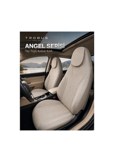 Geely Emgrand 2010-2012 Uyumlu Angel Serisi Bej Oto Koltuk Kılıfı