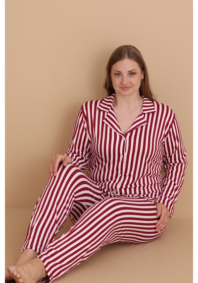 Wordex Mirano 9851 Uzun Kollu Şardonlu Soft Kışlık Düğmeli Büyük Beden Kalpli Kadın Pijama Takımı Bordo Wordex Mirano 9851 Uzun Kollu Şardonlu Soft Kışlık Düğmeli Büyük Beden Kalpli Kadın Pijama Takımı Bordo