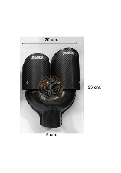 Akrapovic 90 Mm Uyumlu Çift Çıkış Sag Sol Takım Karbon Kaplama Egzoz Ucu - -