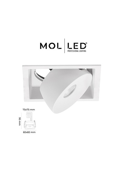 Molled Milano Serisi 8w Kare Sıva Altı Led Spot Beyaz Kasa 3000k - Mol3402-8ww