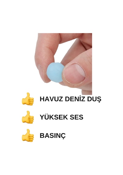 Nimo 2 Li Silikon Kulak Tıkacı Kulağı Basınçtan Koruma Aparatı Tıkaç Havuz Deniz Uçak