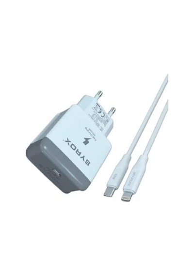 Syrox Iphone12,12 Pro Max 18W Uyumlu Adaptör Ve Şarj Aleti+Kablo (Set Halinde Gönderim) Syrox Pd18L