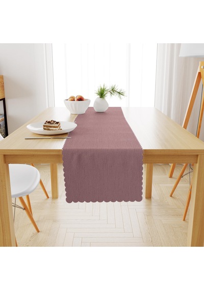 Pembe Kadife Dokulu Runner 40x180
