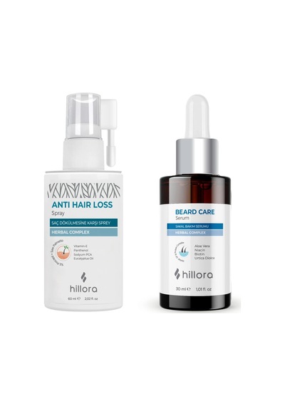 Saç Dökülmesine Karşı Sprey 60ml & Sakal Bakım Serumu 30ml Seti