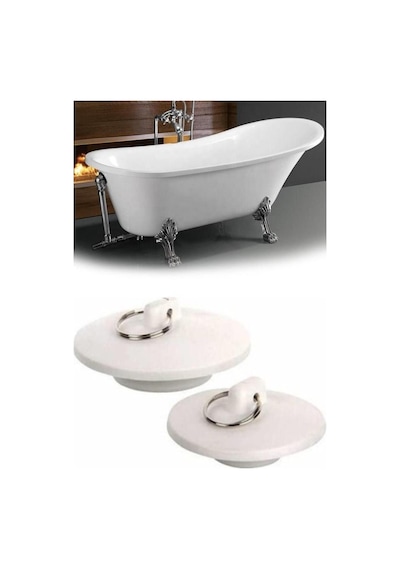 Banyo Küvet Lavabo Tıpası 2 Li Set Lavabo Tıpası Küvet Duş Teknesi Tıpası Lavabo Gider Tıkacı
