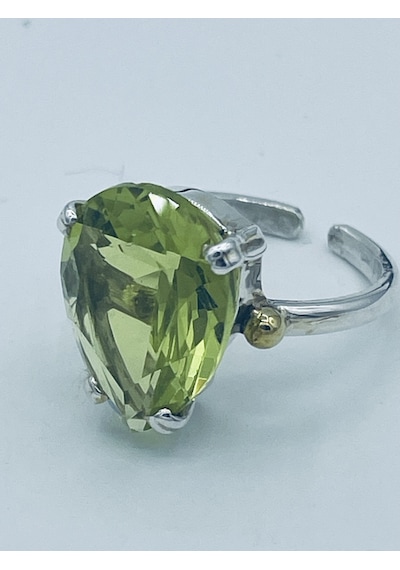 925 Silver Yeşil Taşlı Gümüş Yüzük