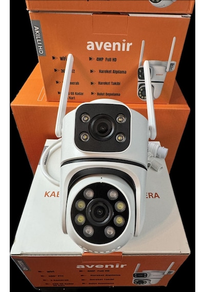 Avenir Av-S301 Kablosuz Akıllı Kamera WİFİ 4MP FULL HD Hareket Algılama ve Takibi 256GB SD Kart
