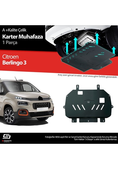 S-dizayn Citroen Berlingo Çelik Karter Muhafaza 2018 Üzeri A+ Kalite