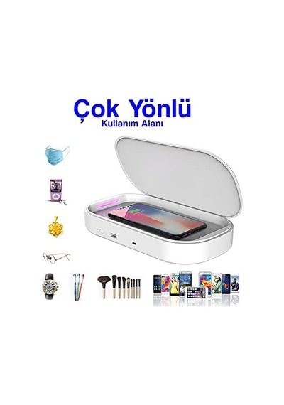 Kablosuz Şarj Aleti Ve Uv Maske Takı Sterilizasyon Kutusu Dezenfektan Cihazı