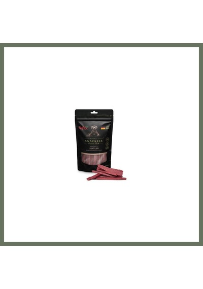 Bezos Snackies Natural Manda Etli Şerit Tahılsız Köpek Ödül Maması 170 Gr Bezos1