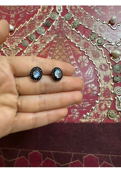 Ay Taşı Elmas Küpe