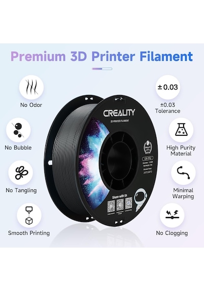 Creality Cr-tpu Siyah Filament 1.75mm 1000gr - Urhanshop Yetkili Satış
