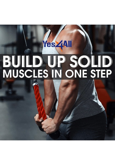 Yes4all Üniseks Yetişkin Bk27 Triceps Halat, Ç. 91,4 Cm, Ç. 91,4 Cm Kırmızı, 91,4 Cm