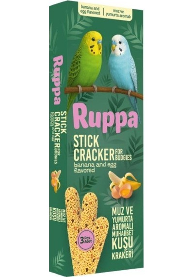 Ruppa Muz Aromalı Muhabbet Kuşu Krakeri 3'lü 100 G