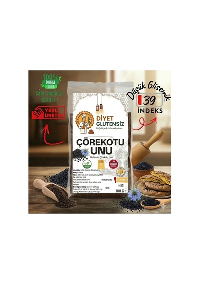 Glutensiz Çörekotu Unu Tozu 100 G