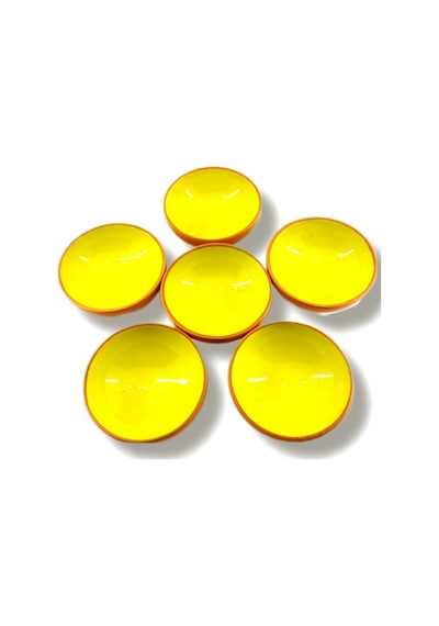 Toprak Sırlı 10cm Kase 6 Lı Takım sarı