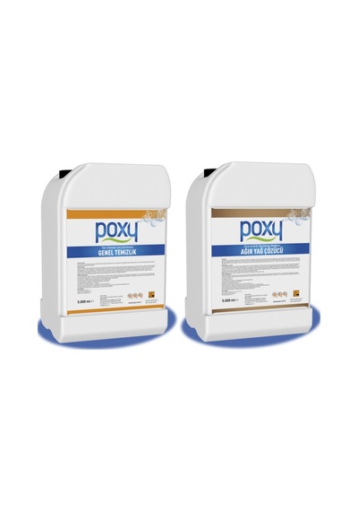 Poxy Genel Temizlik 5 L + Ağır Yağ Çözücü 5 L
