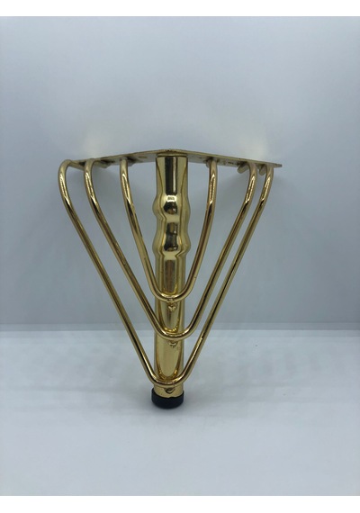 Metal, Dekoratif 15 Cm Gold Kaplama Parlak Koltuk,baza Mobilya Ayağı 4 Adet Gold Kaplama