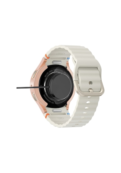 Samsung Galaxy Watch 7 44mm Uyumlu Kasa Ekran Koruyucu 360 Tam Koruma Kılıf Kapak Rose Gold