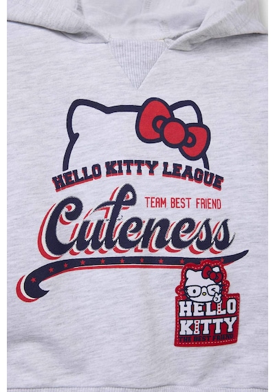 Defacto Kız Bebek Hello Kitty 2li Takım Kapüşonlu Sweatshirt Tayt G6834a525wngr85 Gri-gr85