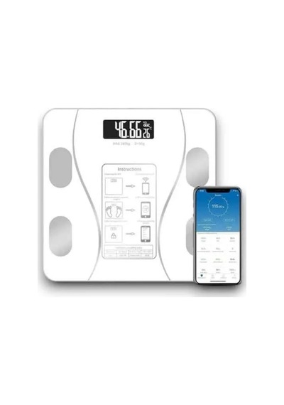 Akıllı Bluetooth Tartı Baskül 180 Kg Kapasite Ev Kullanımı