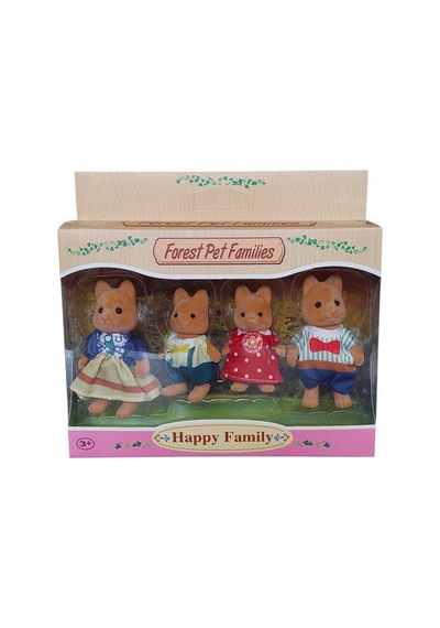 Happy Family Tilki Ailesi 4'lü Figür Seti