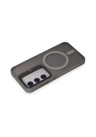 Joko Samsung Galaxy Uyumlu  S24 Flet Lens Magsafe Kapak - Gri Çok Renkli