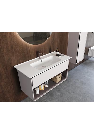 Cerastyle Turkuaz Blue Etajerli Lavabo 70*47CM