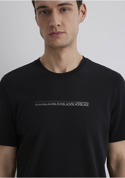 Mavi Siyah Erkek T-shirt M0612647-900 Siyah