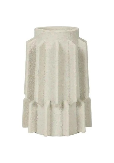 Evdema Vitale Polyester Vazo 13.8 13.8 20 Cm Ak.ıd0135 Krem