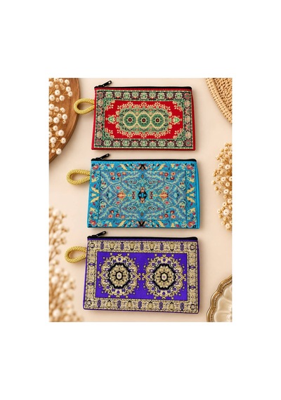 Badufa Home 3lü Mini Cüzdan -hediyelil-para Cüzdanı Lacivert Lacivert