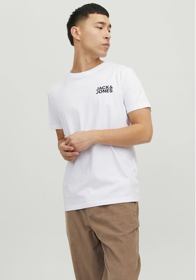 Jack & Jones Beyaz Göğüs Baskılı Kısa Kollu Tişört - Corplogo 12151955 - 7 Beyaz