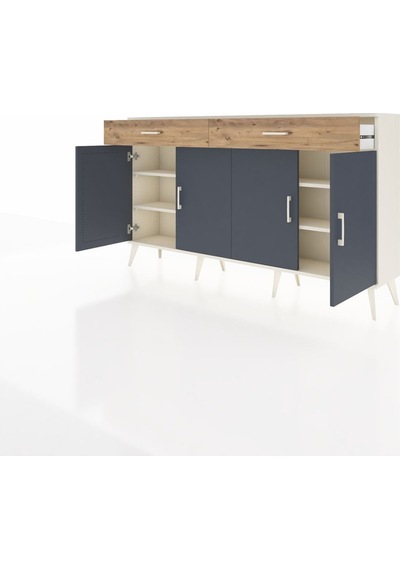 Arges Konsol 4 Raflı 2 Çekmeceli 4 Kapaklı 176x30x99 Aytaşı-antra Aytaşı-antrasit/çam Arges Konsol 4 Raflı 2 Çekmeceli 4 Kapaklı 176x30x99 Aytaşı-antra Aytaşı-antrasit/çam
