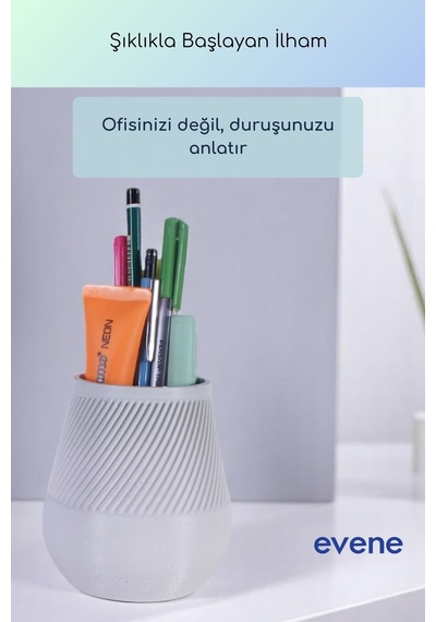 Kalemlik Masa Kalemliği Organizer Kalemlik Beyaz Renk Model 88 Çok Renkli
