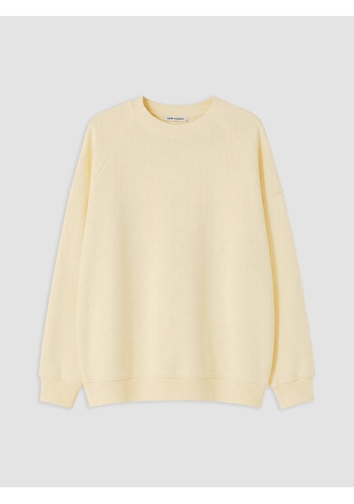 Lcw Modest Bej Oversize Kadın Kalın Sweatshirt Tunik