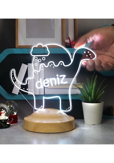 Bebek Hediyesi Çocuklara Hediye Led Lamba Doğum Günü Hediyesi Sevimli Dino Dinazor Temalı Parti Çocuk Odası Gece Genel